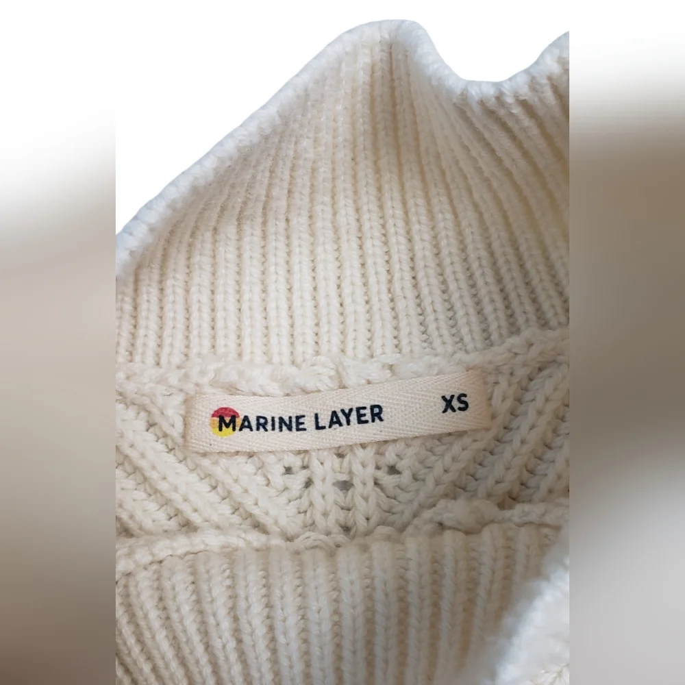 COPY - Marine Layer Skylar Turtleneck Sweater in Ivory - Picture 9 of 13
